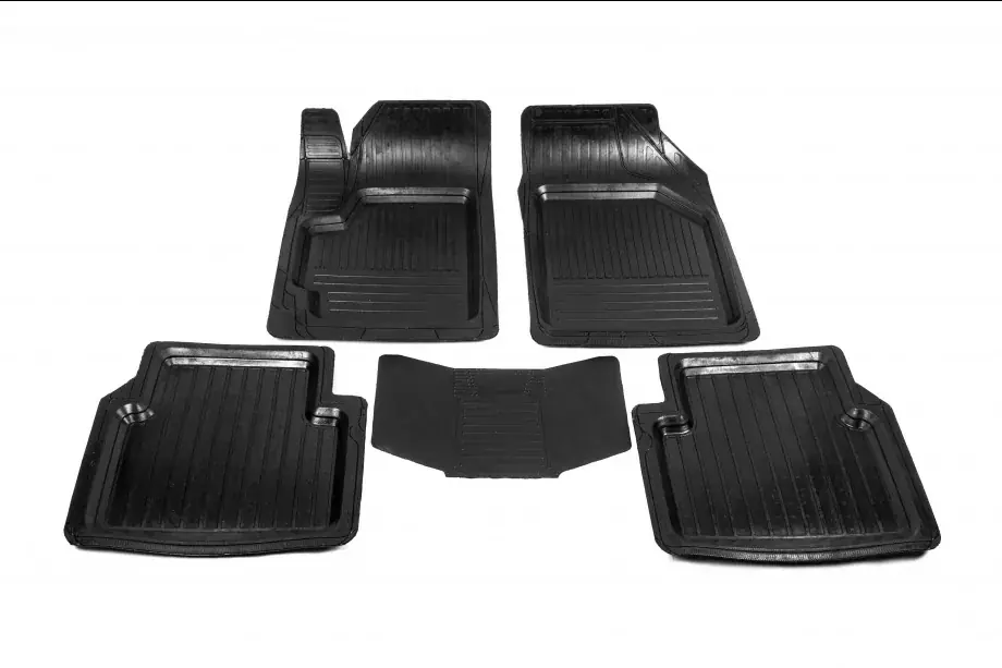 Covorase auto universale din cauciuc cu margine (5 buc, Polytep) - Cumpărături sigure